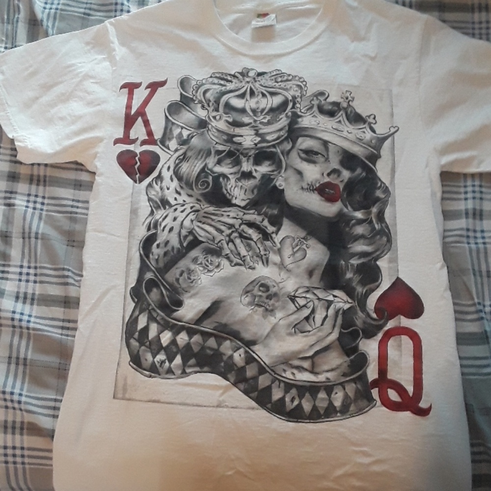 White graphic tee